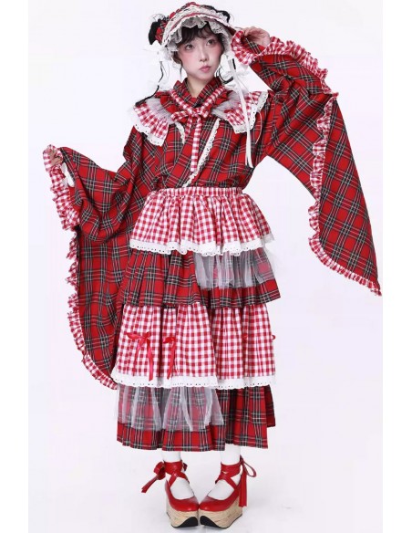 Falda Larga a Capas Retro Showa ~ SOS MEME CLUB