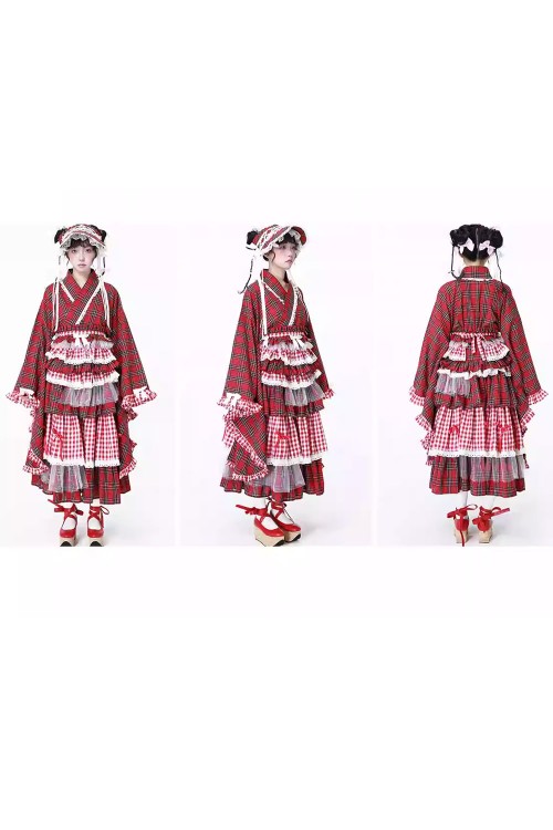 Showa Retro Layered Long Skirt ~ SOS MEME CLUB