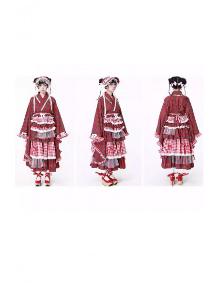 Showa Retro Layered Long Skirt ~ SOS MEME CLUB