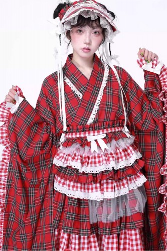 Showa Retro Belted Haori Kimono Jacket ~ SOS MEME CLUB