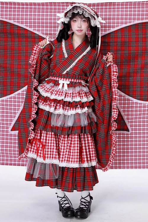 Chaqueta Kimono Haori con Cinturón Retro Showa ~ SOS MEME CLUB