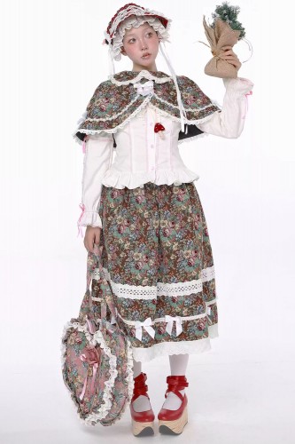 Falda Retro Classic Lolita Brocade ~ SOS MEME CLUB 2