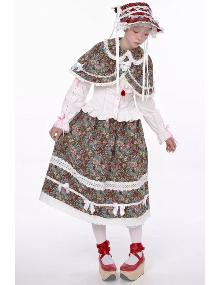 Retro Classic Lolita Brocade Skirt ~ SOS MEME CLUB