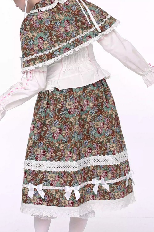 Retro Classic Lolita Brocade Skirt ~ SOS MEME CLUB