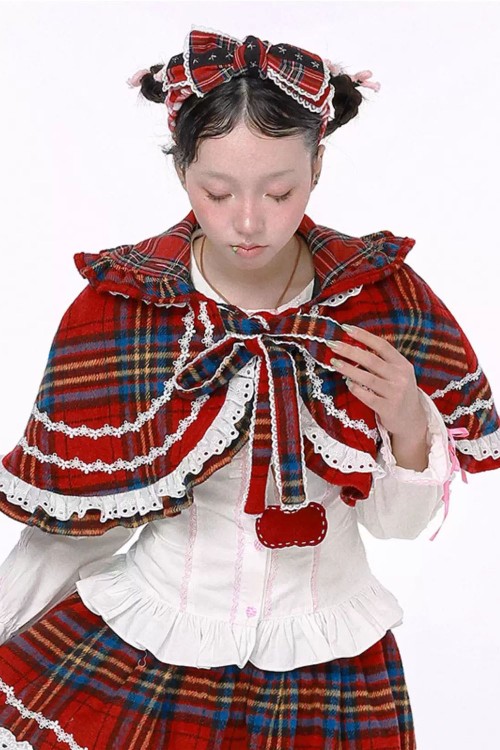 Winter Tartan Hooded Cape ~ SOS MEME CLUB