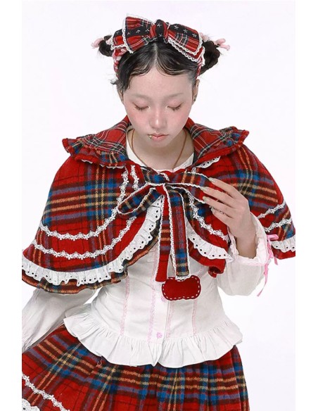 Capelina con Capucha Winter Tartan ~ SOS MEME CLUB