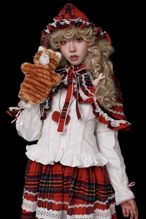 Winter Tartan Hooded Cape ~ SOS MEME CLUB