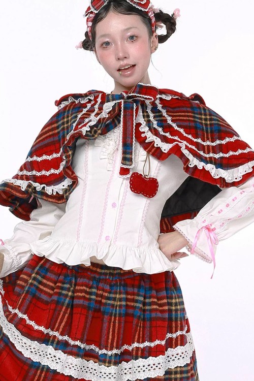 Capelina con Capucha Winter Tartan ~ SOS MEME CLUB