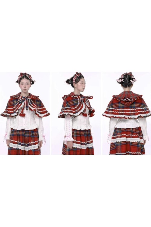 Winter Tartan Hooded Cape ~ SOS MEME CLUB