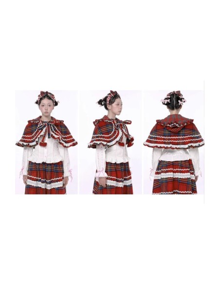 Winter Tartan Hooded Cape ~ SOS MEME CLUB
