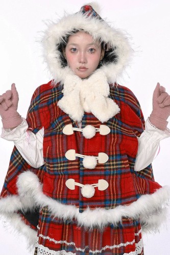 Winter Tartan Hooded Coat Cape ~ SOS MEME CLUB 2