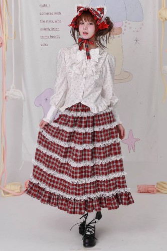 Falda Retro Showa Tartan Tweed ~ SOS MEME CLUB 2