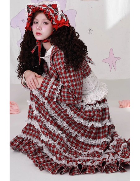 Falda Retro Showa Tartan Tweed ~ SOS MEME CLUB
