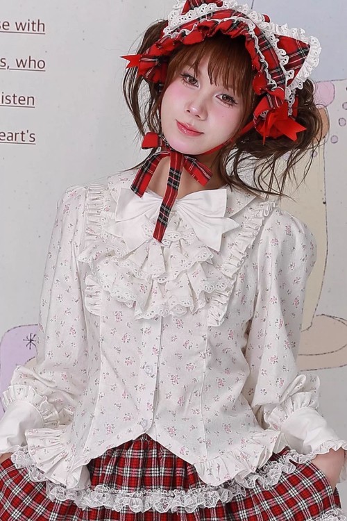 Retro Vintage Flowers White Long Sleeve Blouse ~ SOS MEME CLUB