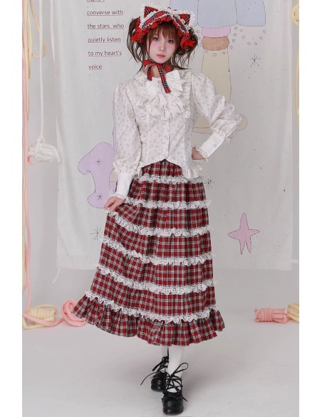 Blusa Blanca de Manga Retro Vintage Flowers  ~ SOS MEME CLUB