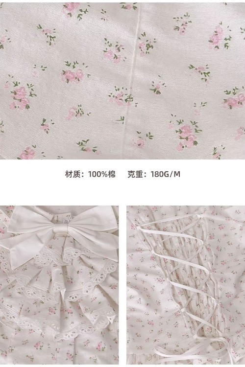 Retro Vintage Flowers White Long Sleeve Blouse ~ SOS MEME CLUB