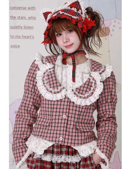 Vintage Showa Tartan Tweed Jacket ~ SOS MEME CLUB