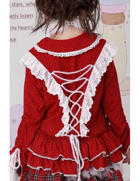 Vintage Style Polka Dot Red Sweater ~ SOS MEME CLUB