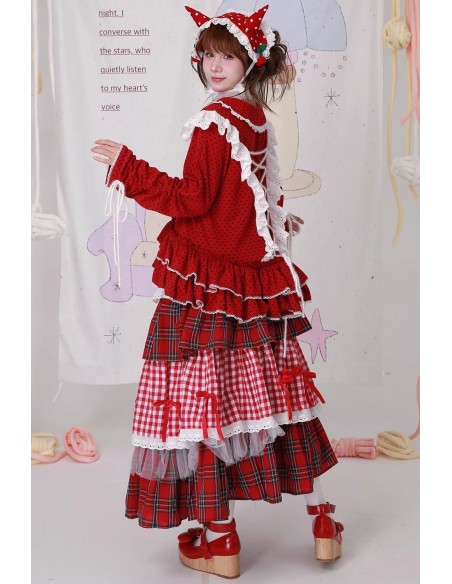 Suéter Vintage Style Polka Dot Rojo ~ SOS MEME CLUB