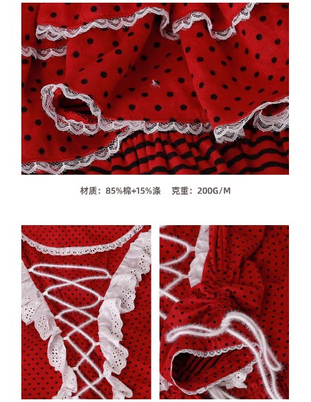 Vintage Style Polka Dot Red Sweater ~ SOS MEME CLUB