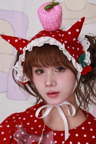 Red Polka Dot Devil Headdress ~ SOS MEME CLUB