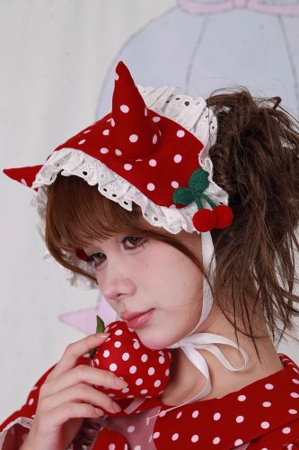 Red Polka Dot Devil Headdress ~ SOS MEME CLUB 2