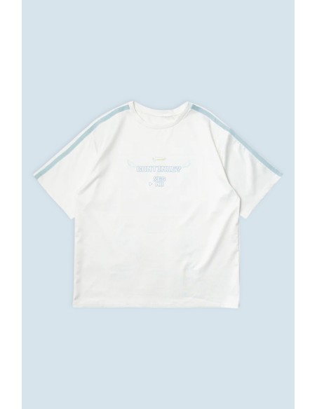 Oversized Game Over T-shirt in White - ACDC Rag