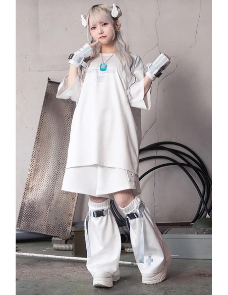 Oversized Game Over T-shirt in White - ACDC Rag