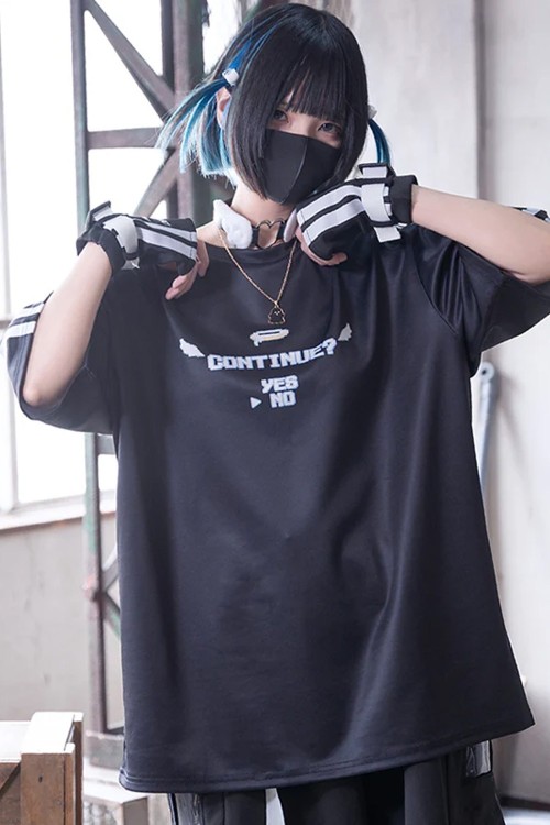 Oversized Game Over T-shirt in Black - ACDC Rag