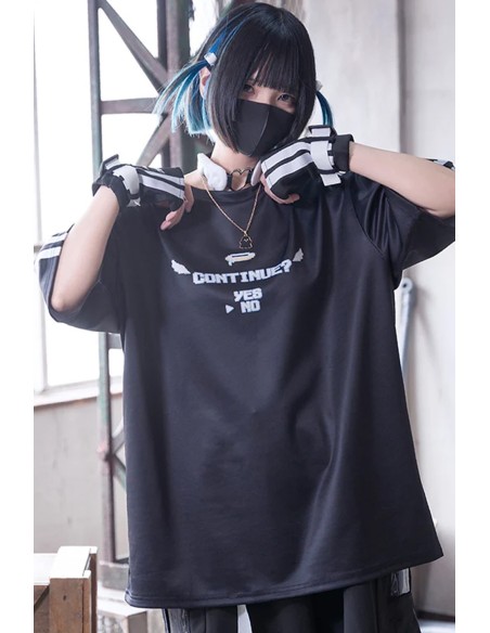 Camiseta Oversized Game Over en Negro - ACDC Rag