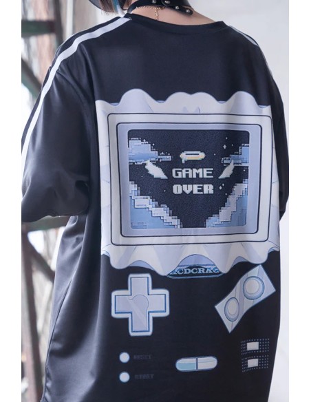 Camiseta Oversized Game Over en Negro - ACDC Rag