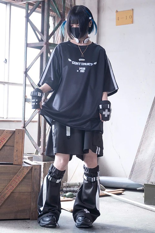 Camiseta Oversized Game Over en Negro - ACDC Rag