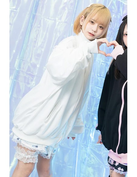 Healing Heart Zip-Up Jacket in White - ACDC Rag