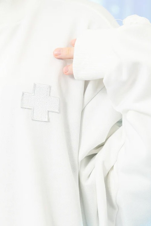 Chaqueta con Cremallera Healing Heart en Blanco - ACDC Rag