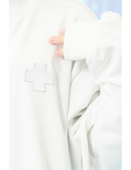 Healing Heart Zip-Up Jacket in White - ACDC Rag