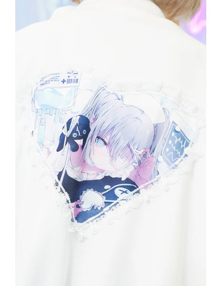 Chaqueta con Cremallera Healing Heart en Blanco - ACDC Rag