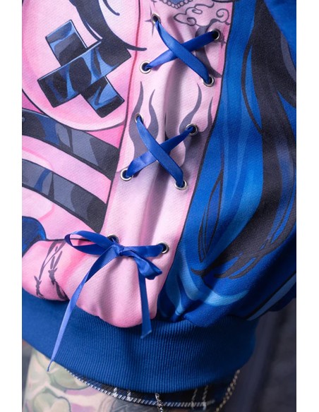 Oversized Hell Sweatshirt in Blue - Kuua Oyasumi x ACDC Rag