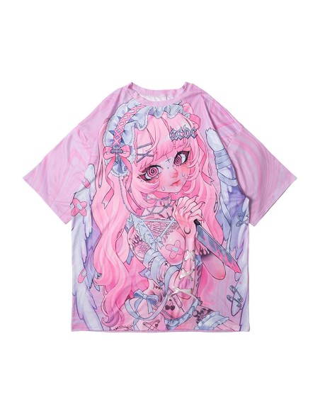 Camiseta Oversize Heaven en Rosa - ACDC Rag x Kuua Oyasumi