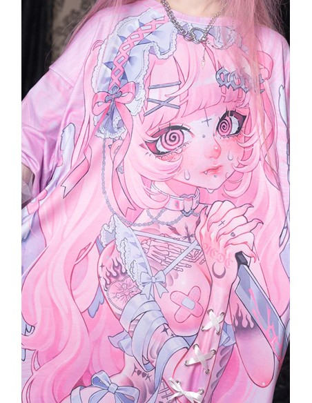 Heaven Pink Oversize T-Shirt - ACDC Rag x Kuua Oyasumi