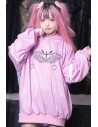 Oversized Heaven Sweatshirt in Pink - Kuua Oyasumi x ACDC Rag