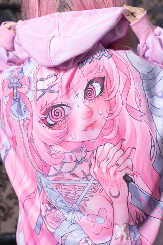 Oversized Heaven Sweatshirt in Pink - Kuua Oyasumi x ACDC Rag 2