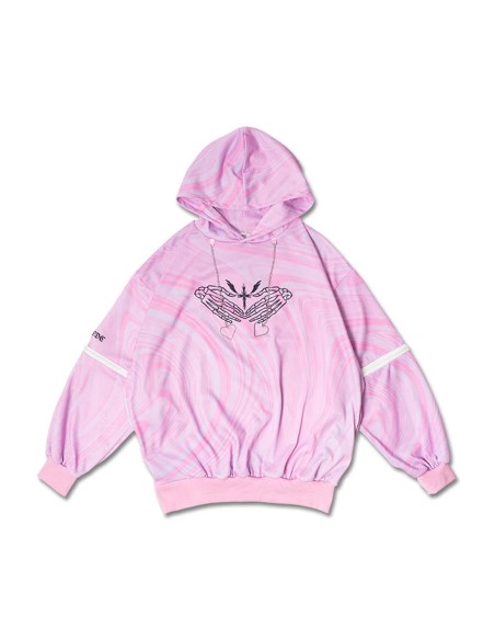 Oversized Heaven Sweatshirt in Pink - Kuua Oyasumi x ACDC Rag