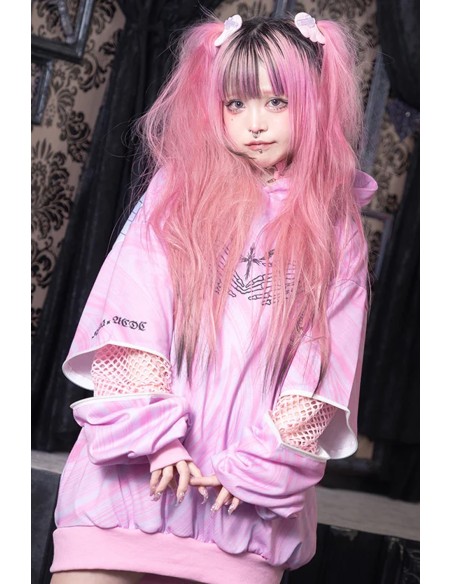 Oversized Heaven Sweatshirt in Pink - Kuua Oyasumi x ACDC Rag