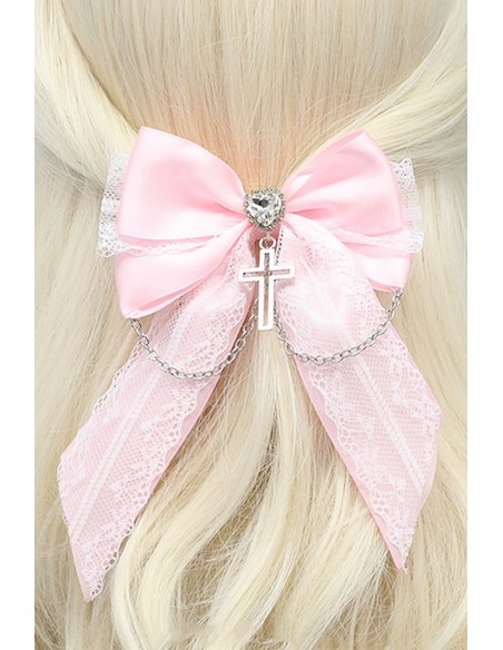 Lazo Para la Cabeza Jirai Silver Cross en Rosa