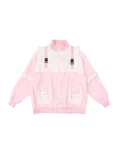 Chaqueta de Volantes GAME OVER en Rosa x Blanco - ACDC Rag