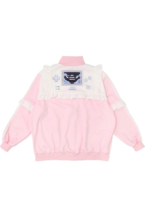 Chaqueta de Volantes GAME OVER en Rosa x Blanco - ACDC Rag