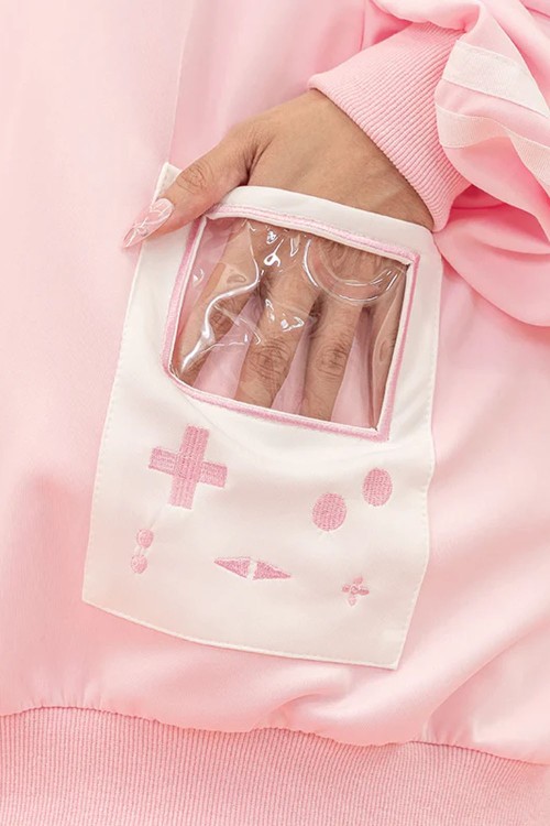 GAME OVER Ruffle Jacket in Pink x White - ACDC Rag