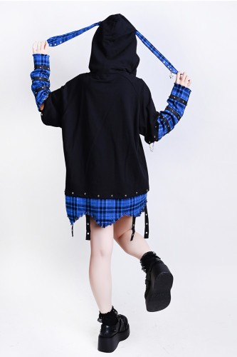 Top con Manguitos Re-Animator Bunny en Negro x Azul - Jill Punk 2