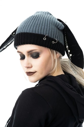 Bunny Hat Black x Grey - Cupcake Cult