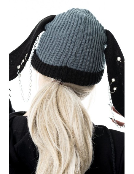 Bunny Hat Black x Grey - Cupcake Cult